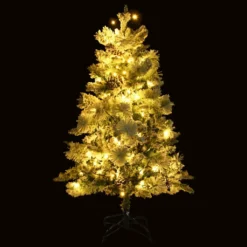 VidaXL Weihnachtsbaum Mit LEDs & Zapfen Beschneit 120 Cm PVC & PE -Künstliche Weihnachtsbäume das Geschäft 01bee5e8c718091f07e6b8ec9f70d444