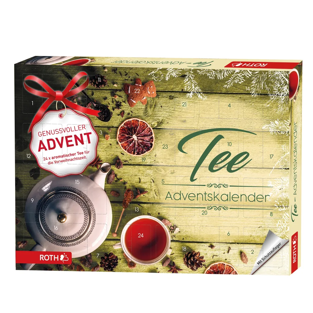 ROTH Tee Adventskalender 2022 Gefüllt Mit Hochwertigen Teemischungen, Kalender Mit Tee Für Die Vorweihnachtszeit 1 ROTH Tee Adventskalender 2022 Gefüllt Mit Hochwertigen Teemischungen, Kalender Mit Tee Für Die Vorweihnachtszeit