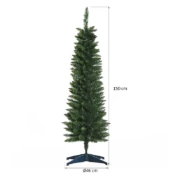 HOMCOM Weihnachtsbaum 1,5 M Christbaum Kunsttanne 294 Äste Zerlegbar PVC Grün ∅46 X 150 Cm -Künstliche Weihnachtsbäume das Geschäft 0347270c2c58d74d72e47c1910f81760