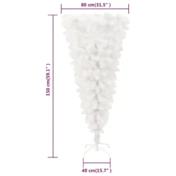 VidaXL Künstlicher Weihnachtsbaum Mit Ständer Umgekehrt Weiß 150 Cm 9 VidaXL Künstlicher Weihnachtsbaum Mit Ständer Umgekehrt Weiß 150 Cm -Künstliche Weihnachtsbäume das Geschäft 04cef3d21f20cd141ecb4fc2ab08b226