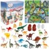 2022 Weihnachts Adventskalender Dinosaurier Spielzeug Blindbox Mit 74*70cm Teppich, Weihnachtsgeschenk Für Kinder Ab 3 Jahren