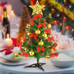 Mini-Weihnachtsbaum Mit Bunten LED-Lichtern Und Stoffboden - 1,6 Fuß -Künstliche Weihnachtsbäume das Geschäft 08d461308f23b0c3b6de5b640bdc983d