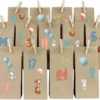 Adventskalender Set Hasen Bogen Mit Papiertüten Und Holzklammern Y067