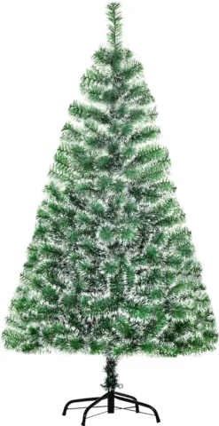 HOMCOM Künstlicher Weihnachtsbaum 1,5 M Christbaum Tannenbaum 416 Äste Metallfuß PET Grün