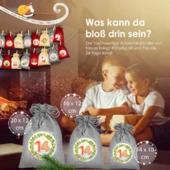 KESSER® Adventskalender Zum Befüllen 24 Jutebeutel Gedruckte Stoffbeutel Kinder Weihnachtskalender Zum Selber Befüllen Inkl.. 24x Schildchen + 1 Großer Aufbewahrungsbeutel Stoff, Farbe:Rot, Größe:20x12cm 14 KESSER® Adventskalender Zum Befüllen 24 Jutebeutel Gedruckte Stoffbeutel Kinder Weihnachtskalender Zum Selber Befüllen Inkl.. 24x Schildchen + 1 Großer Aufbewahrungsbeutel Stoff, Farbe:Rot, Größe:20x12cm -Künstliche Weihnachtsbäume das Geschäft 11e691cb9c7aa9b0b33697b153522aca 1