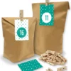 Itenga SET Adventskalender "Punkte" 24 X Tüten + Karten + Klammern + Z34