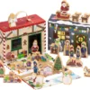 Yoamo Wichtelwerkstatt Adventskalender Mit Spielkoffer Für Kinder Mit Holzfiguren In Hochwertigem Aufbewahrungs-Koffer, 27-teilig (1 Set)