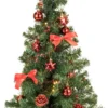 Künstlicher Weihnachtsbaum Geschmückt Mit Beleuchtung LED Timer Innen 75cm Rot