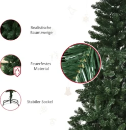 HOMCOM Künstlicher Weihnachtsbaum 1,5 M Christbaum Tannenbaum PVC PE Metall Grün Ø75 X 150 Cm -Künstliche Weihnachtsbäume das Geschäft 18b0611d0bf41c32cd315d73f45fad54
