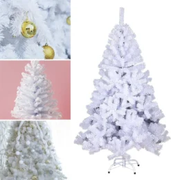 EINFEBEN Weihnachtsbaum Beflockung Christbaum PVC 150cm Baum Kuenstlicher Tannenbaum Weiss -Künstliche Weihnachtsbäume das Geschäft 1c9d3a71d029afb32fdaa005dda96603 1