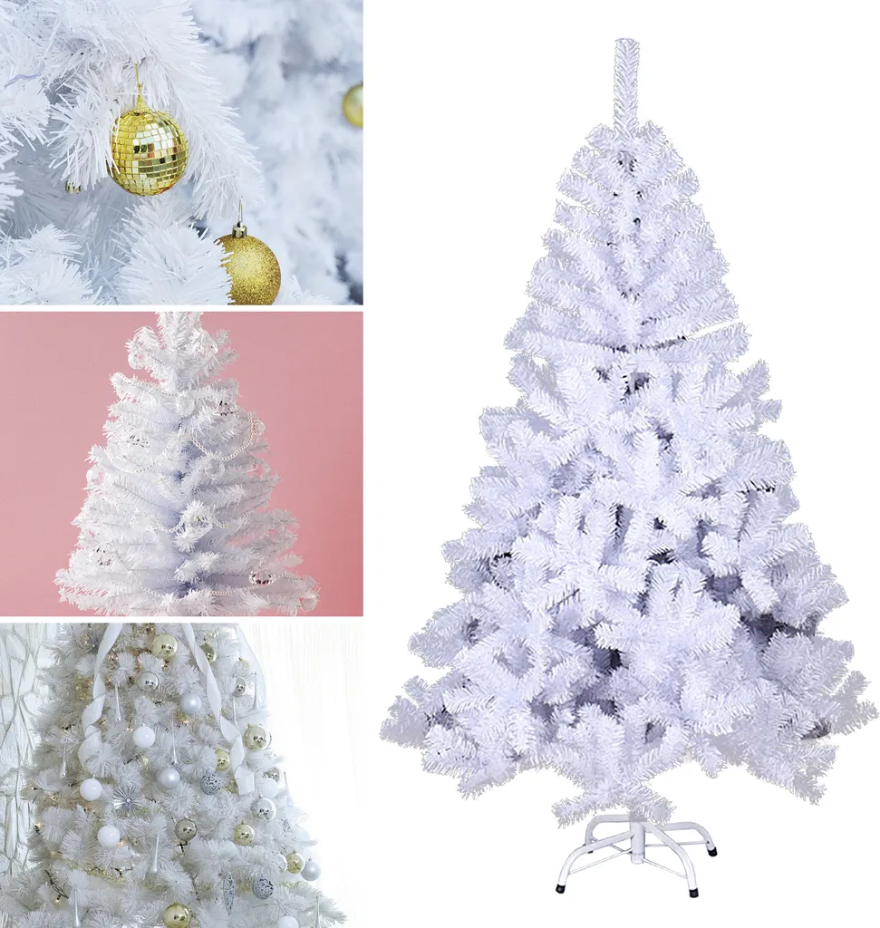 Wolketon 180cm Weihnachtsbaum Beflockung Christbaum PVC Baum Kuenstlicher Tannenbaum Weiss 7 Wolketon 180cm Weihnachtsbaum Beflockung Christbaum PVC Baum Kuenstlicher Tannenbaum Weiss – Bild 7