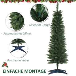 HOMCOM Weihnachtsbaum 1,5 M Christbaum Kunsttanne 294 Äste Zerlegbar PVC Grün ∅46 X 150 Cm -Künstliche Weihnachtsbäume das Geschäft 1e7dd5bc9416716674120eb611206d27
