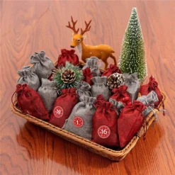 Wunderschöner Jute-Weihnachtskalender Zum Selberfüllen Mit Tüten, Aufklebern Und Zahlen – Weihnachtskalender 2022 Zum Basteln – DIY-Weihnachtskalender Zum Selberfüllen -Künstliche Weihnachtsbäume das Geschäft 1ee094874fdb82f7c7ab92c4029b14b2