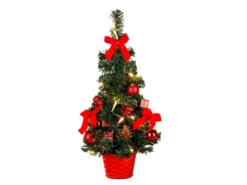 LED Weihnachtsbaum Künstlicher Tannenbaum Christbaum Tanne Deko Beleuchtet 45 Cm, Farbe:Rot -Künstliche Weihnachtsbäume das Geschäft 202d8ad189aa12fbd7eff9a2847981a1