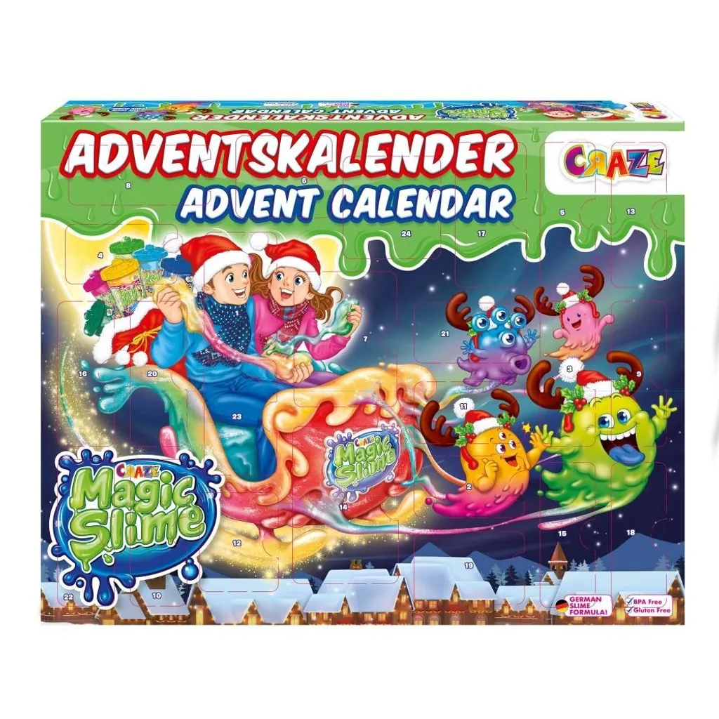 CRAZE, Adventkalender Adventskalender 2021 Magic Slime Mit 24 Slimeartikeln, 33463 1 CRAZE, Adventkalender Adventskalender 2021 Magic Slime Mit 24 Slimeartikeln, 33463