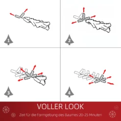 HOMCOM Künstlicher Weihnachtsbaum 1,5 M Christbaum Tannenbaum PVC PE Metall Grün Ø105 X 150 Cm -Künstliche Weihnachtsbäume das Geschäft 22cfc587c78084d8e4e5dea53eeda675