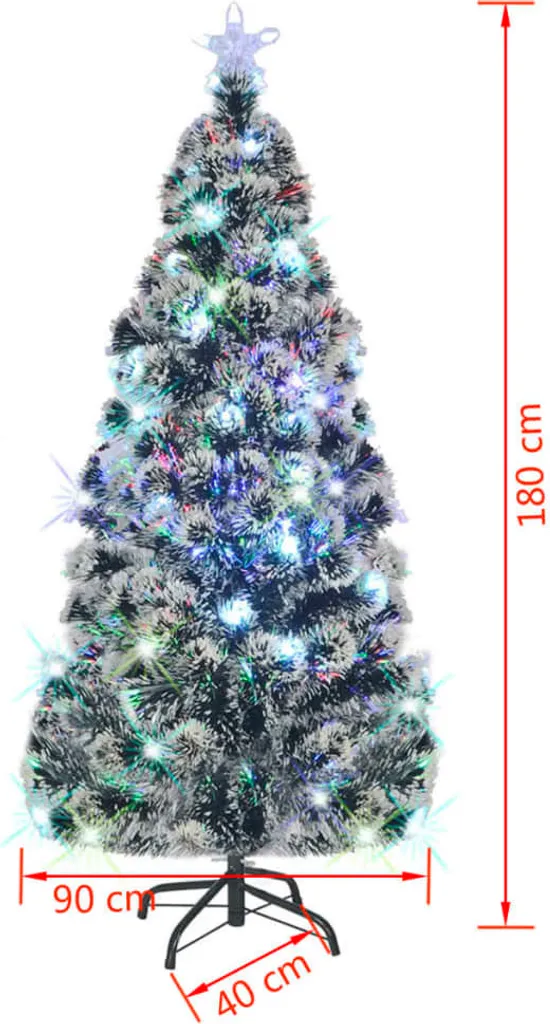 VidaXL Künstlicher Weihnachtsbaum Mit Ständer/LED 180 Cm Fiberoptik 8 VidaXL Künstlicher Weihnachtsbaum Mit Ständer/LED 180 Cm Fiberoptik – Bild 8