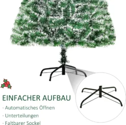 HOMCOM Künstlicher Weihnachtsbaum 1,5 M Christbaum Tannenbaum 416 Äste Metallfuß PET Grün -Künstliche Weihnachtsbäume das Geschäft 23fd7453df3de0a250127156ef2427c6