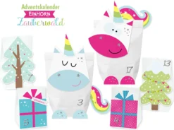 Einhorn Adventskalender Zum Befüllen Und Basteln - Wiederverwendbar