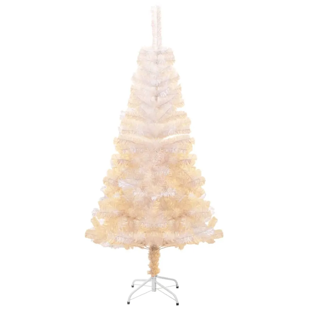 VidaXL Künstlicher Weihnachtsbaum Schillernde Spitzen Weiß 150 Cm PVC 2 VidaXL Künstlicher Weihnachtsbaum Schillernde Spitzen Weiß 150 Cm PVC – Bild 2