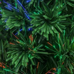 HOMCOM Weihnachtsbaum 0,9 M Christbaum Kunsttanne 90 Äste Mit LED-Lichtern Anti-Rutsch-Pads Zerlegbar Glasfaser-Farbwechsler PVC Metall Grün 45 X 45 X 90 Cm -Künstliche Weihnachtsbäume das Geschäft 2ee902a611e833dd865c0cd19ef4d7ff