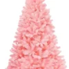 COSTWAY 180cm Künstlicher Weihnachtsbaum Rosa, Tannenbaum Mit Metallständer, Christbaum 1036 Spitzen PVC Spitzen, Kunstbaum Weihnachten Klappsystem Ideal Für Zuhause, Büro, Geschäfte Und Hotels