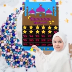 Ramadan Countdown Kalender Eid Mubarak Adventskalender Ornament Ramadan Kalender Muslimische Party Dekoration (Blau) -Künstliche Weihnachtsbäume das Geschäft 334bc8eb09b4de938fbb717e2d7987dd