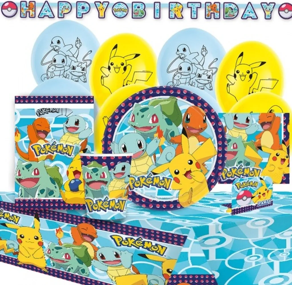 Amscan Party-Paket Pokemon Junior 56 Stück 1 Amscan Party-Paket Pokemon Junior 56 Stück