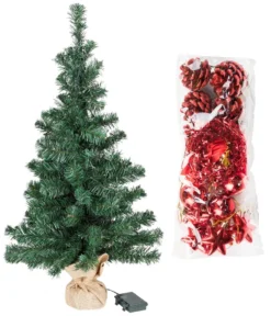 Künstlicher Weihnachtsbaum Geschmückt Mit Beleuchtung LED Timer Innen 75cm Rot -Künstliche Weihnachtsbäume das Geschäft 3b65101d6af96f1c5ea5a44611b4cdbb