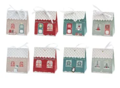 Adventskalender DIY 24 Häuser Bastelset Adventsdorf Weihnachtskalender -Künstliche Weihnachtsbäume das Geschäft 3b8e5f5697e114b0940395cd20da5ef1