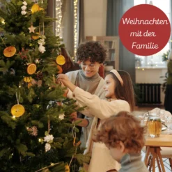 Vankel Künstlicher Weihnachtsbaum Mit LED- Beleuchtung Und Holzständer,180cm Tannenbaum. Luxus Qualität, Material PE -Künstliche Weihnachtsbäume das Geschäft 3f189f13620948102e90a6f4cd4274e3