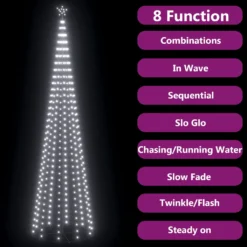 VidaXL Weihnachtsbaum-Dekoration Kegelform 752 LEDs 160x500cm Kaltweiß 10 VidaXL Weihnachtsbaum-Dekoration Kegelform 752 LEDs 160x500cm Kaltweiß -Künstliche Weihnachtsbäume das Geschäft 428c99b252bd722583b6f26bc87e4ab3