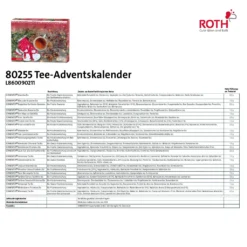 ROTH Teestunde Adventskalender 2021 - Gefüllt Mit 24 Teebeuteln, Kräutertee Früchtetee Gewürztee-Mischungen -Künstliche Weihnachtsbäume das Geschäft 430dce5a6a768ca7ad378ed8327c4d76