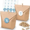 Itenga SET Adventskalender 24x Tüten + Klammern + Zahlensticker (Z40)