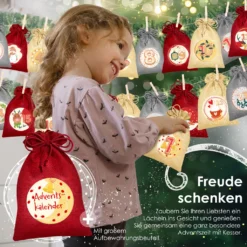 KESSER® Adventskalender Zum Befüllen 24 Jutebeutel Gedruckte Stoffbeutel Kinder Weihnachtskalender Zum Selber Befüllen Inkl.. 24x Schildchen + 1 Großer Aufbewahrungsbeutel Stoff, Farbe:Rot, Größe:20x12cm 11 KESSER® Adventskalender Zum Befüllen 24 Jutebeutel Gedruckte Stoffbeutel Kinder Weihnachtskalender Zum Selber Befüllen Inkl.. 24x Schildchen + 1 Großer Aufbewahrungsbeutel Stoff, Farbe:Rot, Größe:20x12cm -Künstliche Weihnachtsbäume das Geschäft 4b9d0b28cf0f1c5f5244290877d77b09 1
