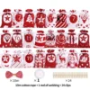 24 Stück Adventskalender Zum Befüllen Weihnachtskalender Weihnachten Säckchen,Adventskalender 2022, Rot