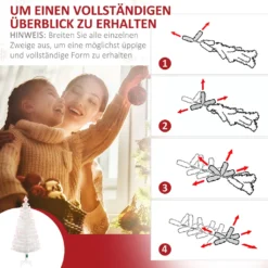 HOMCOM Weihnachtsbaum 1,2 M Christbaum Kunsttanne 130 Zweige Mit RGB Led-Leuchten Metallfuß PVC Weiß Ø45 X 120H Cm -Künstliche Weihnachtsbäume das Geschäft 4ffa9e97f43d7560324c416b3b8912d6