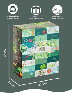 Saatgut Adventskalender Für Gärtner Zum Einsäen I 24 Leckere Sorten Gemüse, Kräuter Und Obst Für Den Garten I Geschenkset Gärtner Saat Zum Verschenken Kalender 2022 -Künstliche Weihnachtsbäume das Geschäft 51bd5ca71b6916cfe107adeed4033ce0