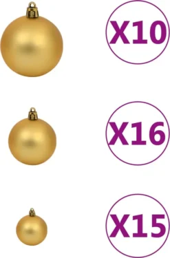 VidaXL Künstlicher Weihnachtsbaum Mit LEDs & Kugeln 300 Cm Grün -Künstliche Weihnachtsbäume das Geschäft 530cef8089954b876d78fce54ff18db2