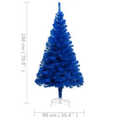 VidaXL Künstlicher Weihnachtsbaum Mit LEDs & Ständer Blau 180 Cm PVC -Künstliche Weihnachtsbäume das Geschäft 573abcb6f05b0a6b080eb210f44bb7b5