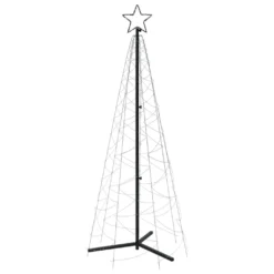 VidaXL LED-Weihnachtsbaum Kegelform Kaltweiß 200 LEDs 70x180 Cm