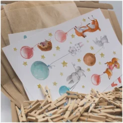 Adventskalender Set Hasen Bogen Mit Papiertüten Und Holzklammern Y067 -Künstliche Weihnachtsbäume das Geschäft 5834ec4aeca9b2cb10c01986a0343d6c