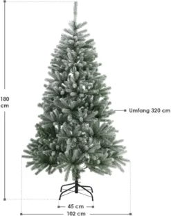 Juskys Künstlicher Weihnachtsbaum Talvi 180 Cm Mit Schnee & Metall Ständer, Naturgetreu, Einfacher Aufbau, Tannenbaum Christbaum Weihnachtsdeko Künstlich -Künstliche Weihnachtsbäume das Geschäft 592331c19780cbb81423ab4386fb2f48