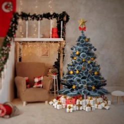 Saska Garden Weihnachtsbaum Künstlich 180cm - Schöne Weihnachtsdeko - PVC Künstlicher Weihnachtsbaum - Tannenbaum Künstlich Mit Schnee-Effekt -Künstliche Weihnachtsbäume das Geschäft 5b945a67a1b901f8f3365fbfe79672cc