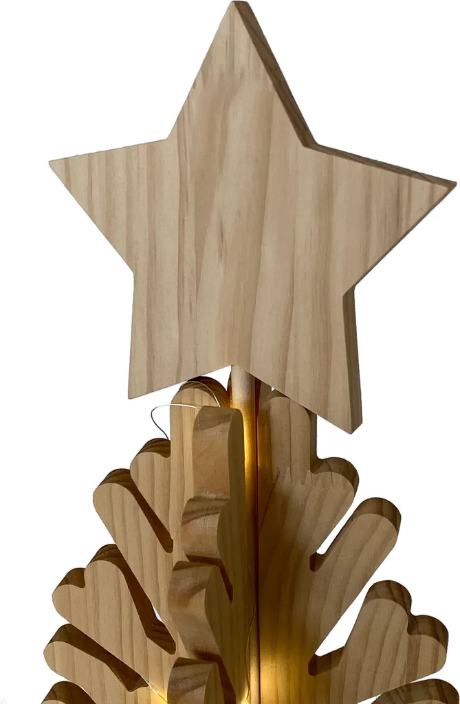 Holz Weihnachtsbaum Tannenbaum Minimalistisch 174 Cm Inkl. Lichterkette 4 Holz Weihnachtsbaum Tannenbaum Minimalistisch 174 Cm Inkl. Lichterkette – Bild 4