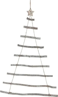 Wandobjekt Weihnachtsbaum Mit 9 Ebenen - Holz Ca. 90x62 Cm