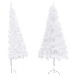 VidaXL Künstlicher Eck-Weihnachtsbaum Weiß 150 Cm PVC