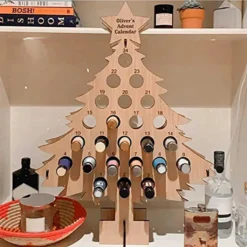 24 Tage Weihnachtsbaum Weinregal Countdown Kalender,Aus Holz Für Partydekoration Weihnachtsdekoration -Künstliche Weihnachtsbäume das Geschäft 6273a5a5c8b61f3274d8598366fcfed1