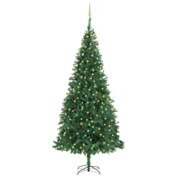 VidaXL Künstlicher Weihnachtsbaum Mit LEDs & Kugeln 300 Cm Grün