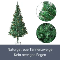 Juskys Weihnachtsbaum 180 Cm Künstlich Mit Ständer, Naturgetreue Zweige, Einfache Stecktechnik, Tannenbaum Christbaum Weihnachtsdeko Innen -Künstliche Weihnachtsbäume das Geschäft 68e0f98dfdb334a2919c5a2bf1029863